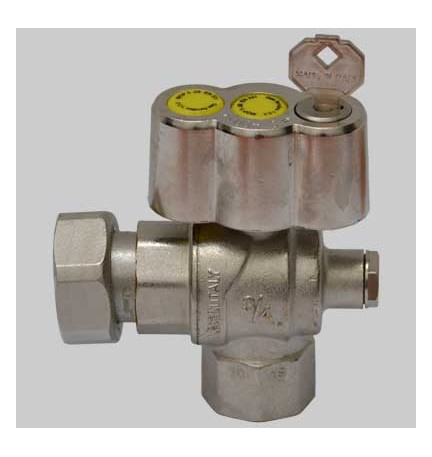 VALVOLA A SFERA GAS SQUADRA POST CONTATORE - 3/4 x 1" girevole