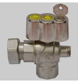 VALVOLA A SFERA GAS SQUADRA POST CONTATORE - 1" x 1"1/4 girevole