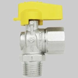RUBINETTO A SQUADRO GAS M/F - 1/2 - 1/2