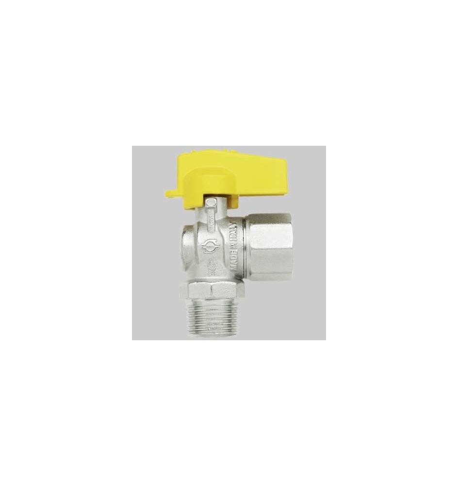 RUBINETTO A SQUADRO GAS M/F - 1/2 - 1/2