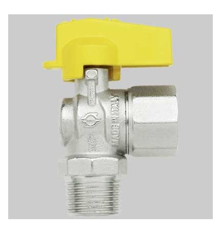 RUBINETTO A SQUADRO GAS M/F - 1/2 - 1/2