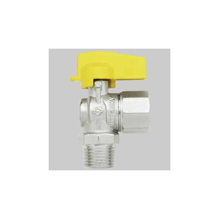 RUBINETTO A SQUADRO GAS M/F - 1/2 - 1/2