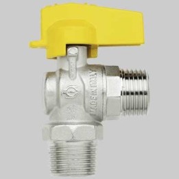 RUBINETTO A SQUADRO GAS M/M - 1/2 - 1/2