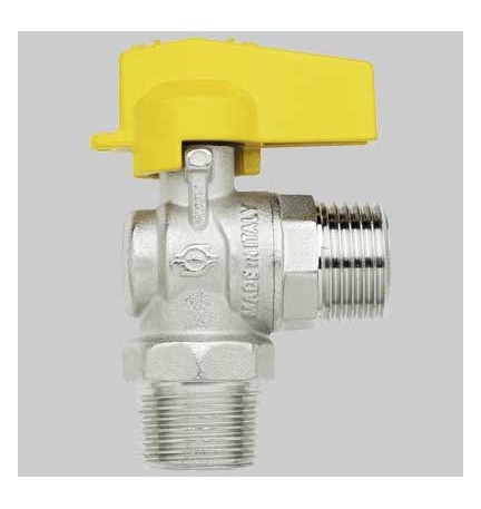 RUBINETTO A SQUADRO GAS M/M - 1/2 - 1/2