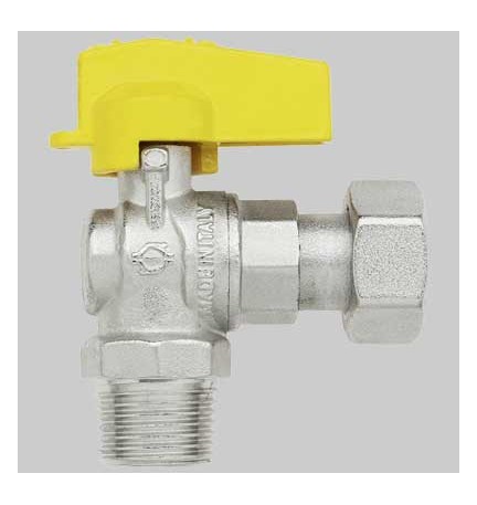 RUBINETTO A SQUADRO MASCHIO CON DADO GIREVOLE - 1/2 x 1/2 G