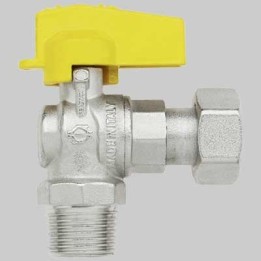 RUBINETTO A SQUADRO MASCHIO CON DADO GIREVOLE - 1/2 x 3/4 G
