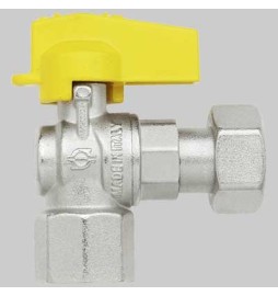 RUBINETTO A SQUADRO FEMMINA CON DADO GIREVOLE - 1/2 x 3/4 G