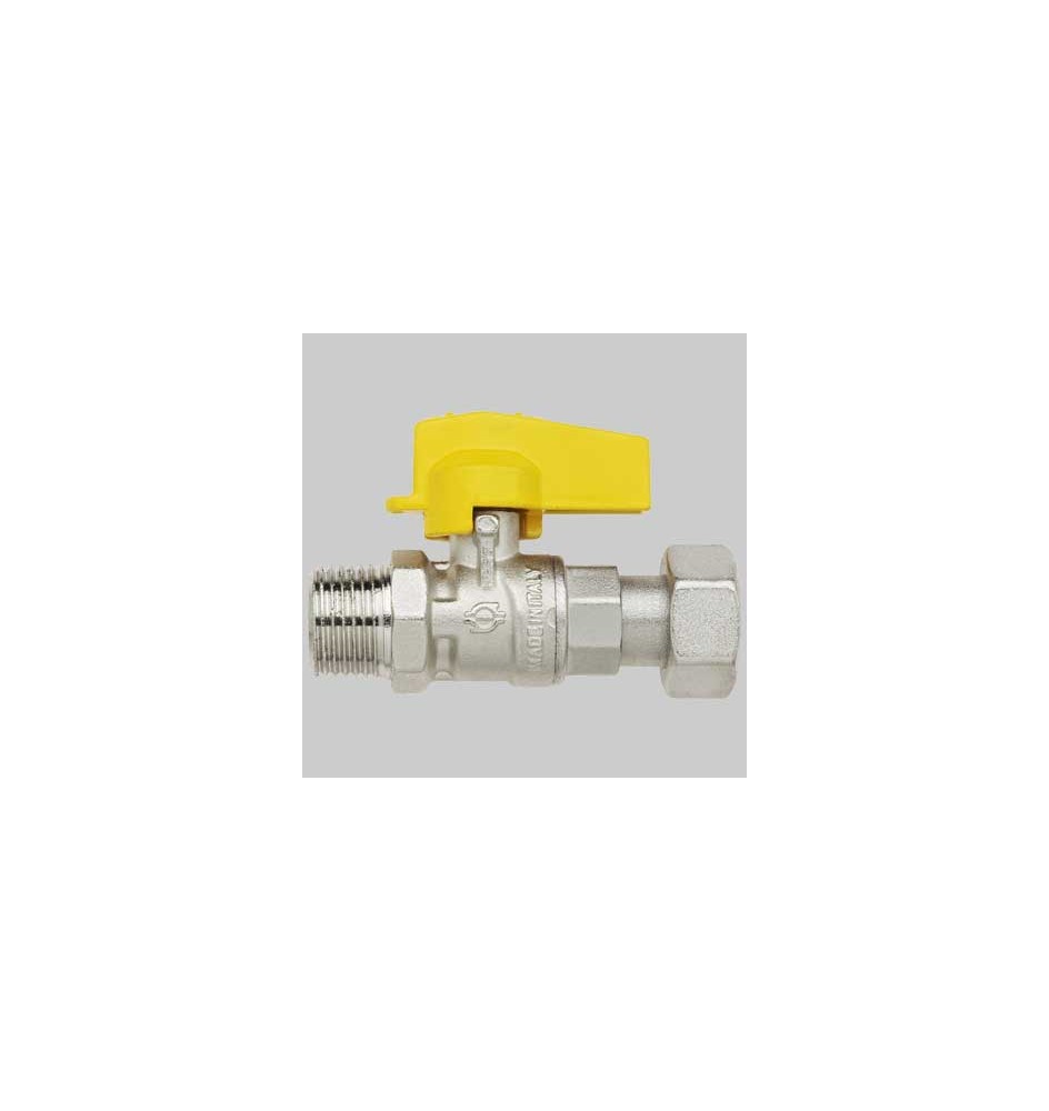 RUBINETTO DIRITTO MASCHIO CON DADO GIREVOLE - 1/2 x 1/2 G