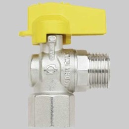 RUBINETTO A SQUADRO GAS F/M - 1/2 - 1/2