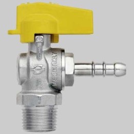 RUBINETTO A SQUADRO GAS MASCHIO PORTA GOMMA - 1/2 x 9