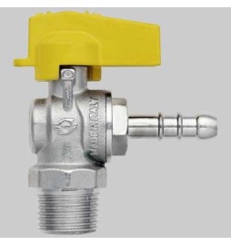 RUBINETTO A SQUADRO GAS MASCHIO PORTA GOMMA - 1/2 x 9