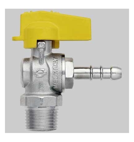 RUBINETTO A SQUADRO GAS MASCHIO PORTA GOMMA - 1/2 x 14