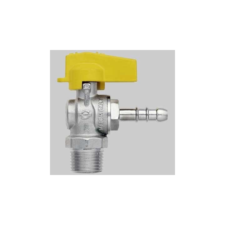 RUBINETTO A SQUADRO GAS MASCHIO PORTA GOMMA - 1/2 x 14