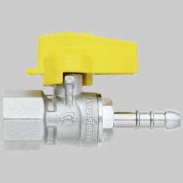RUBINETTO DIRITTO GAS FEMMINA PORTA GOMMA - 1/2 x 9