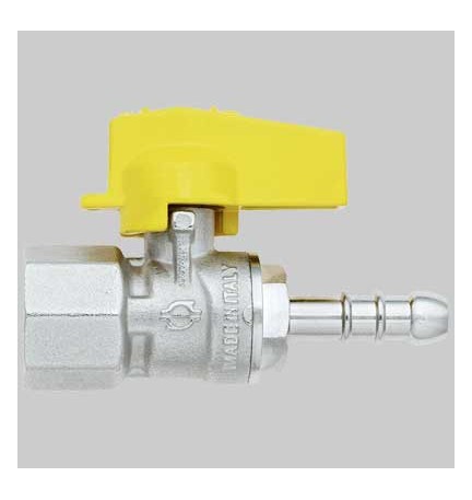 RUBINETTO DIRITTO GAS FEMMINA PORTA GOMMA - 1/2 x 9