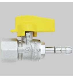 RUBINETTO DIRITTO GAS FEMMINA PORTA GOMMA - 1/2 x 14