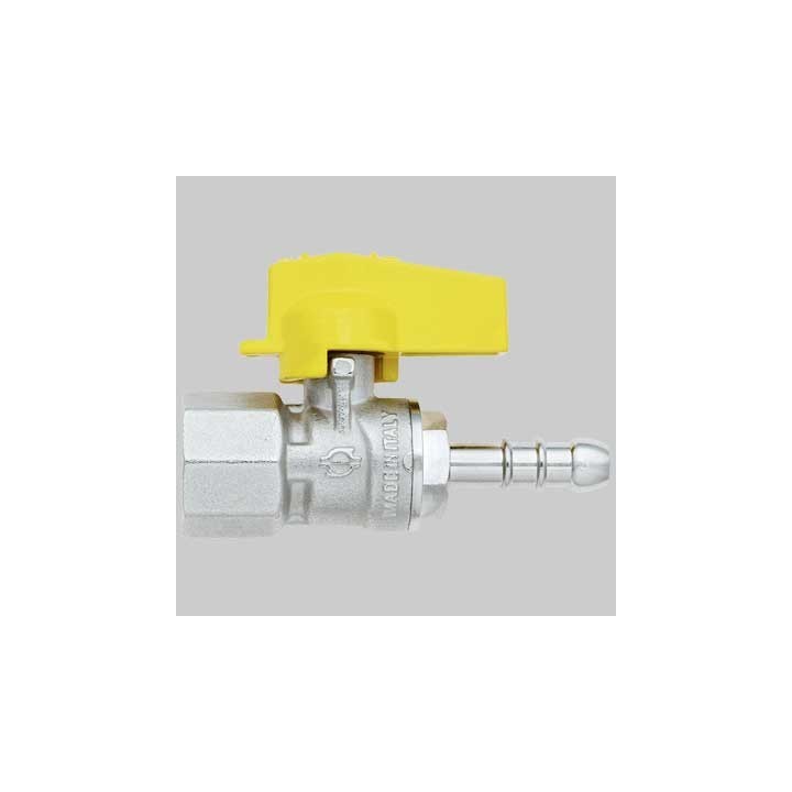 RUBINETTO DIRITTO GAS FEMMINA PORTA GOMMA - 1/2 x 14