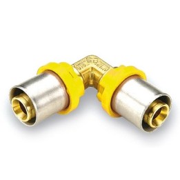 RACCORDO PER MULTISTRATO GAS CURVO DOPPIO Diam. 16