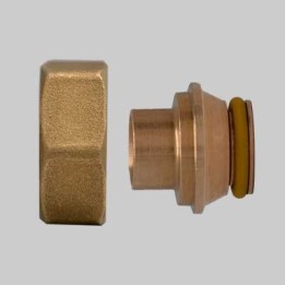 RACCORDO DIRITTO IN BRONZO A SALDARE - 14 x 3/4