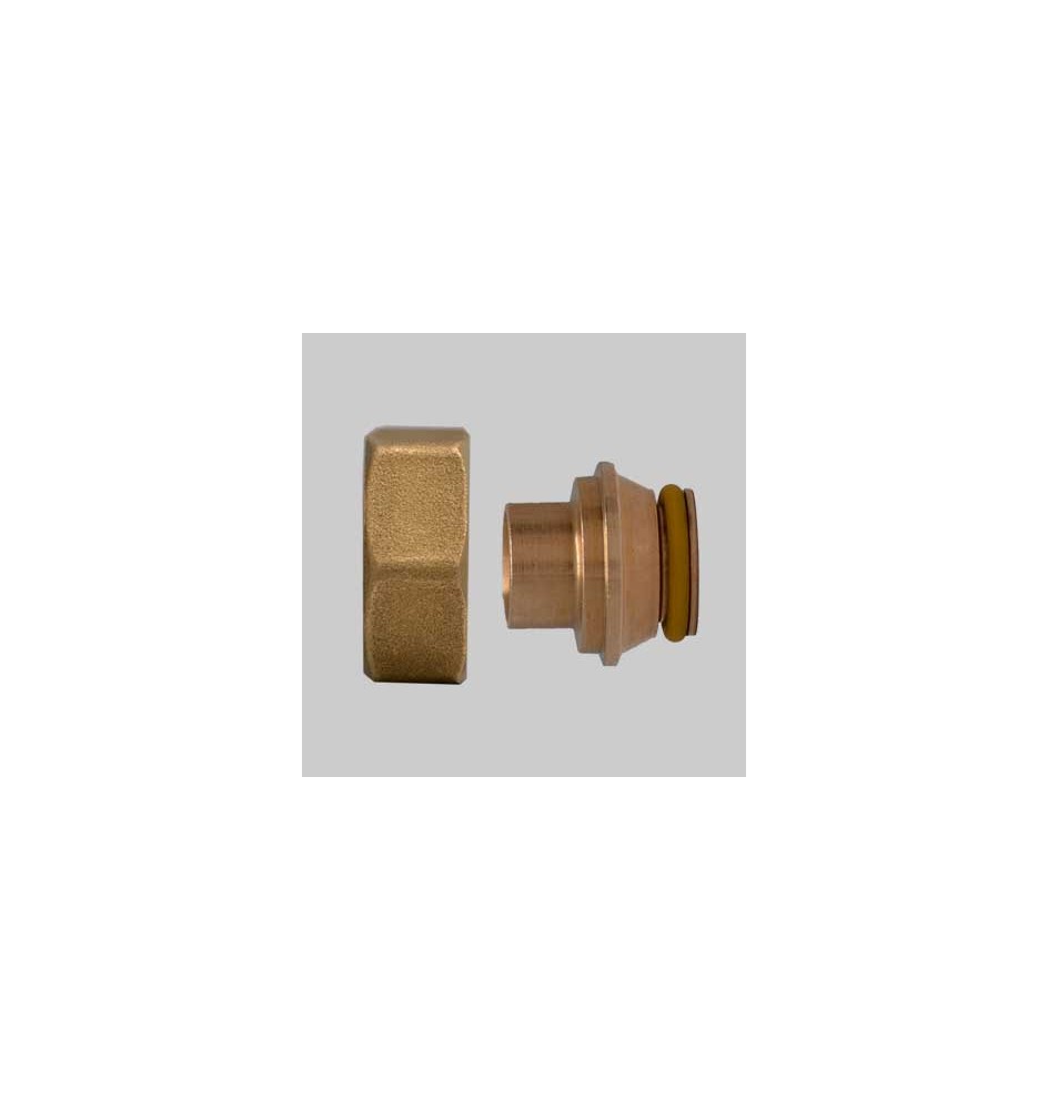 RACCORDO DIRITTO IN BRONZO A SALDARE - 16 x 3/4