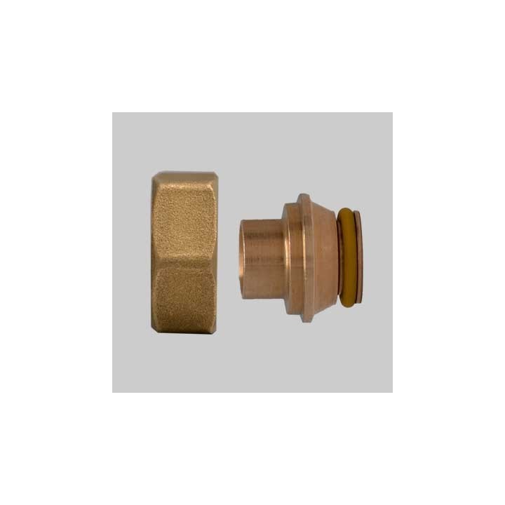 RACCORDO DIRITTO IN BRONZO A SALDARE - 16 x 3/4