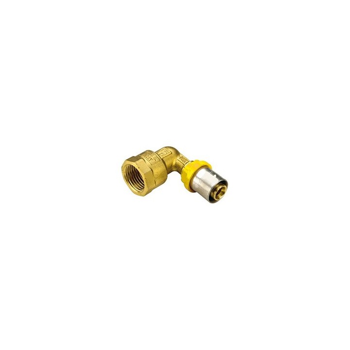 RACCORDO PER MULTISTRATO GAS CURVO FEMMINA 20 x 3/4"