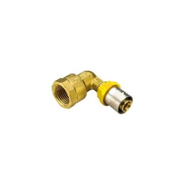 RACCORDO PER MULTISTRATO GAS CURVO FEMMINA 26 x 1"