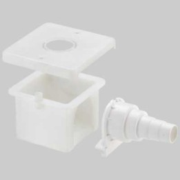 SCATOLA AD INCASSO PER GOMITI FLANGIATI - 90x90