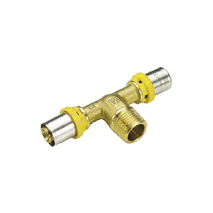 RACCORDO PER GAS TEE MASCHIO 16 x 1/2" x 16