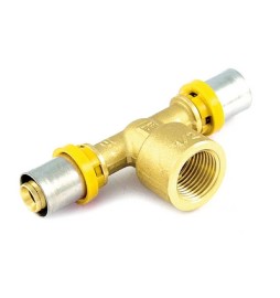 RACCORDO PER MULTISTRATO GAS A T FEMMINA 20 x 1/2" x 20