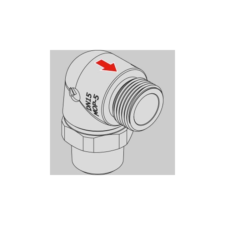 RACCODO FIREBAG 90° M/M AD ATTIVAZIONE TERMICA PER IMPIANTI GAS TECO -