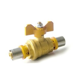 VALVOLA A SFERA PER MULTISTRATO GAS CON LEVA FARFALLA Diam. 16