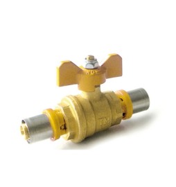 VALVOLA A SFERA PER MULTISTRATO GAS CON LEVA FARFALLA Diam. 20