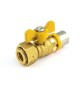 VALVOLA A SFERA PER MULTISTRATO GAS DIRITTA CON LEVA A FARFALLA 20 x 3/4"