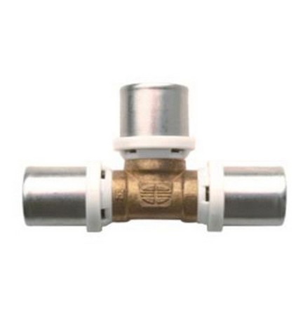 RACCORDO A TEE IBP A PRESSARE PER MULTISTRATO Diam. 20x16x20