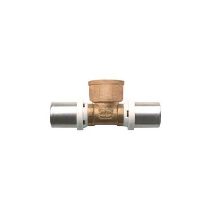 RACCORDO A TEE FEMMINA IBP A PRESSARE PER MULTISTRATO 1/2x16
