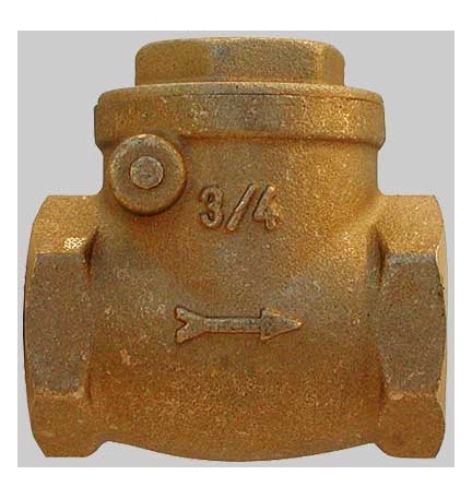 VALVOLA A CLAPET IN OTTONE SEDE GOMMA - 3/4