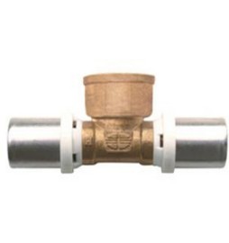 RACCORDO A TEE FEMMINA IBP A PRESSARE PER MULTISTRATO 3/4x26