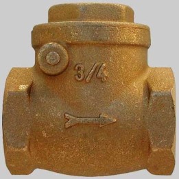 VALVOLA A CLAPET IN OTTONE SEDE GOMMA - 3"