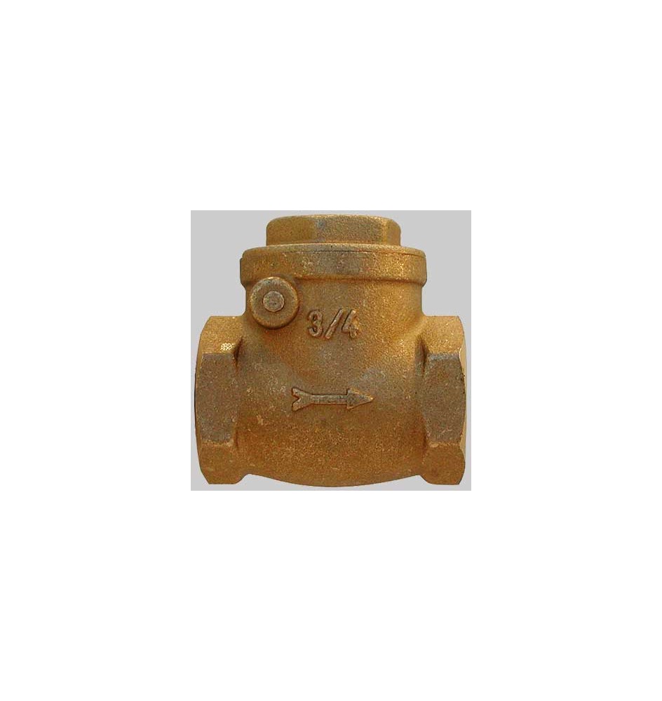 VALVOLA A CLAPET IN OTTONE SEDE GOMMA - 3"