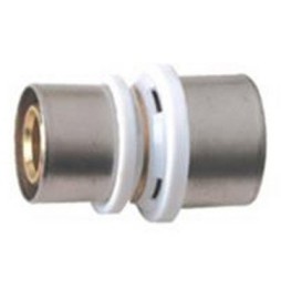 RACCORDO DIRITTO DOPPIO RIDOTTO IBP A PRESSARE PER MULTISTRATO Diam. 26x16