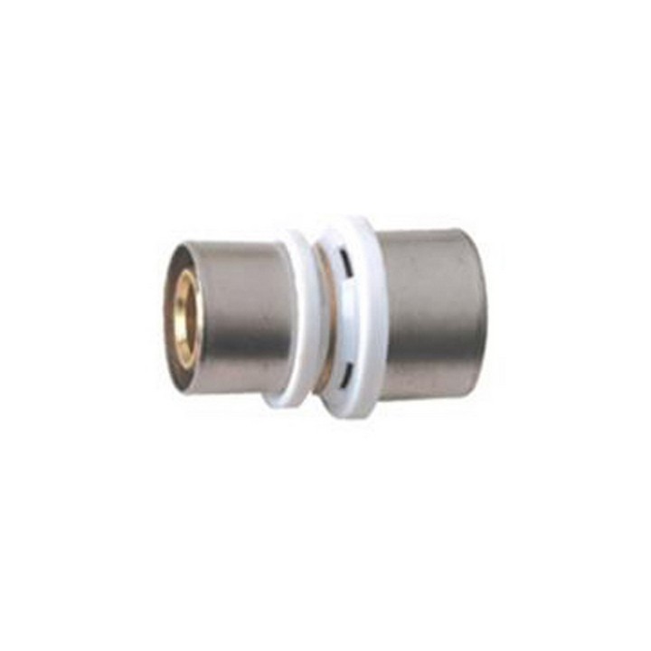 RACCORDO DIRITTO DOPPIO RIDOTTO IBP A PRESSARE PER MULTISTRATO Diam. 32x20
