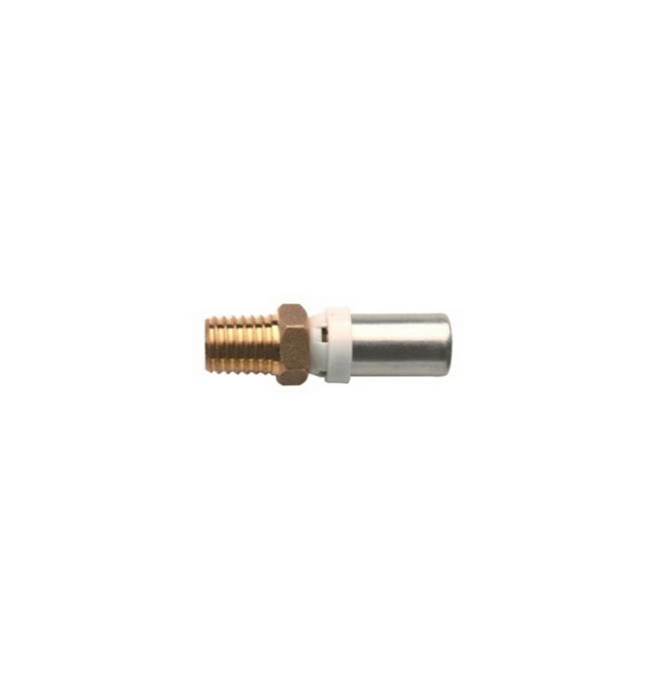 RACCORDO DIRITTO MASCHIO IBP A PRESSARE PER MULTISTRATO 1/2x20 -CONF