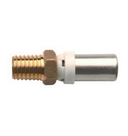 RACCORDO DIRITTO MASCHIO IBP A PRESSARE PER MULTISTRATO 1/2x20 -CONF