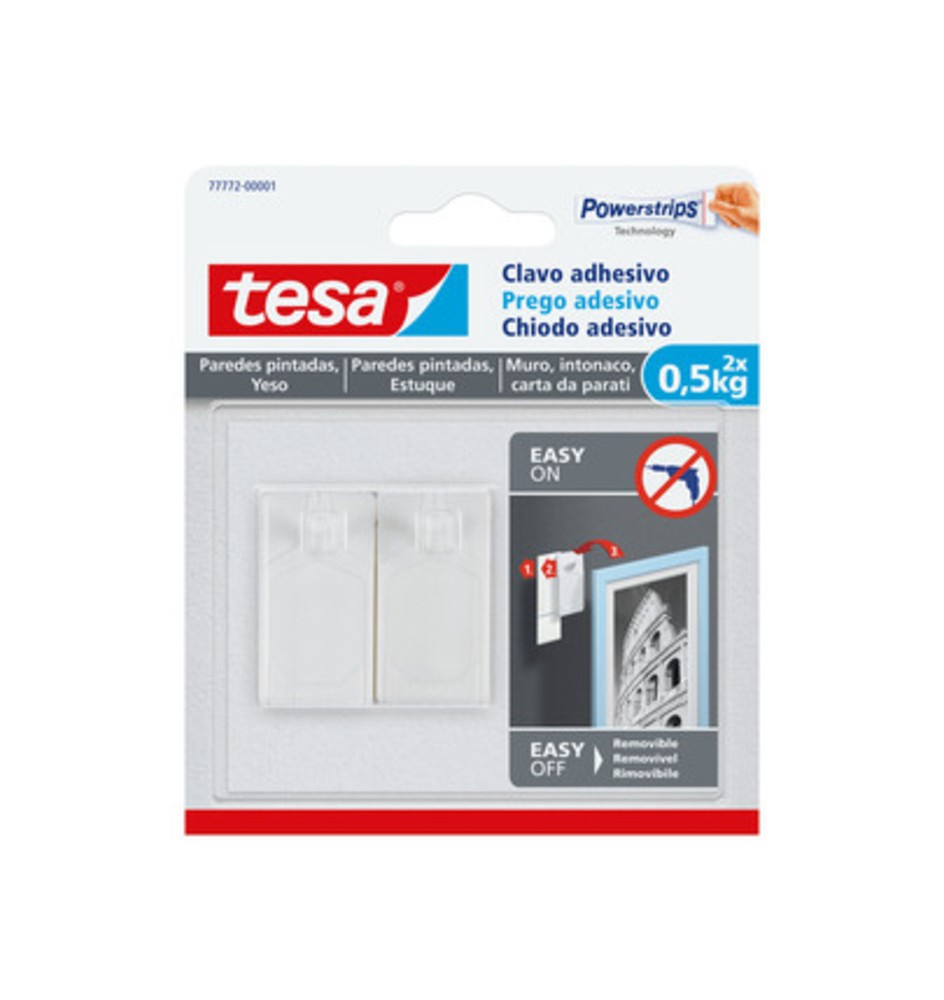 GANCIO ADESIVO TESA POWERSTRIPS QUADRO FISSI 2 PZ