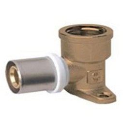 RACCORDO FEMMINA CON FLANGIA IBP A PRESSARE PER MULTISTRATO 1/2x16 -CONF