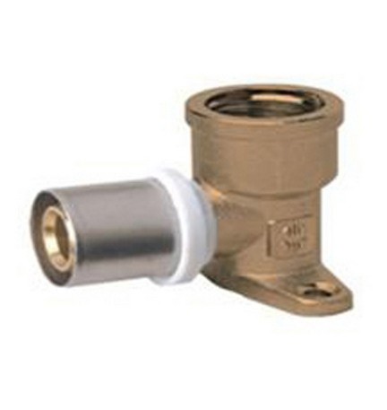 RACCORDO FEMMINA CON FLANGIA IBP A PRESSARE PER MULTISTRATO 1/2x16 -CONF
