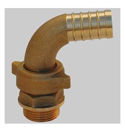 RACCORDO CURVO PER POMPA OTTONE - 3/4 x 20