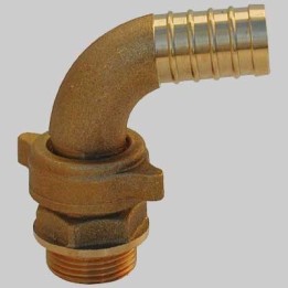 RACCORDO CURVO PER POMPA OTTONE - 1"1/4 x 35