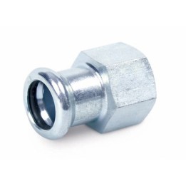 MANICOTTO MISTO FF A PRESSARE IN ACCIAIO CARBONIO 1/2" x 15